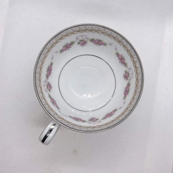 RC TEACUP & SAUCER VINTAGE 1960s PATTERN NORITAKE 564 VICTORIAN ROSES AND LAUREL - Picture 8 of 13